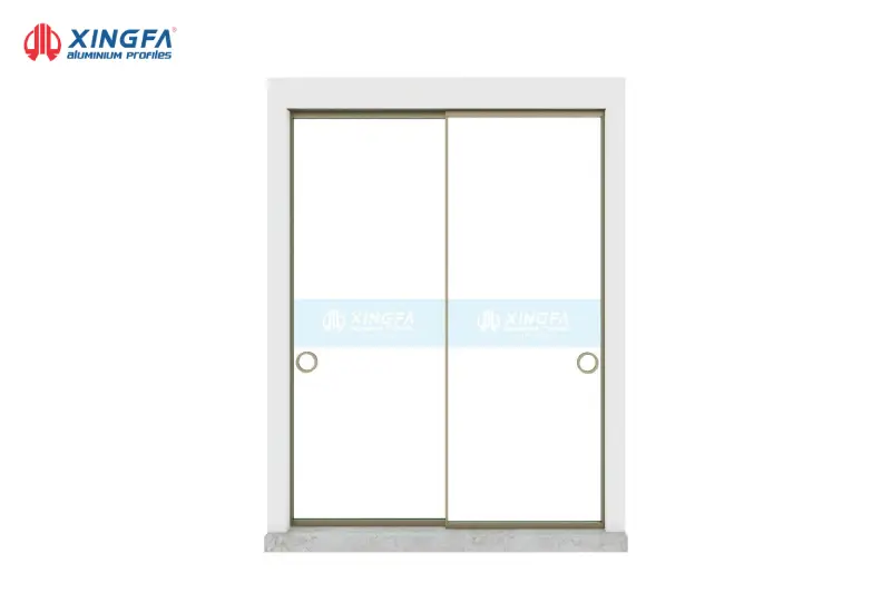 XINGFA HỆ SLIM CỬA ĐI MỞ LÙA 7 Cửa đi mở lùa 2 cánh - Giải pháp gọn gàng cho không gian nhỏ