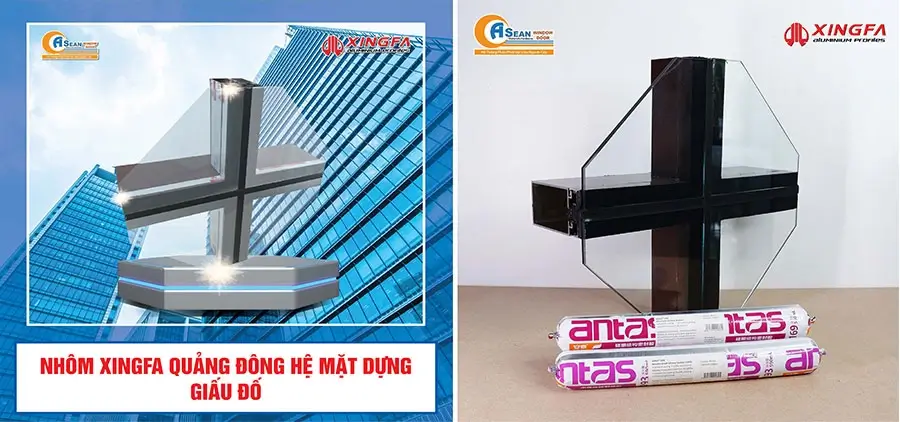 MẶT DỰNG GIẤU ĐỐ XINGFA HỆ 65