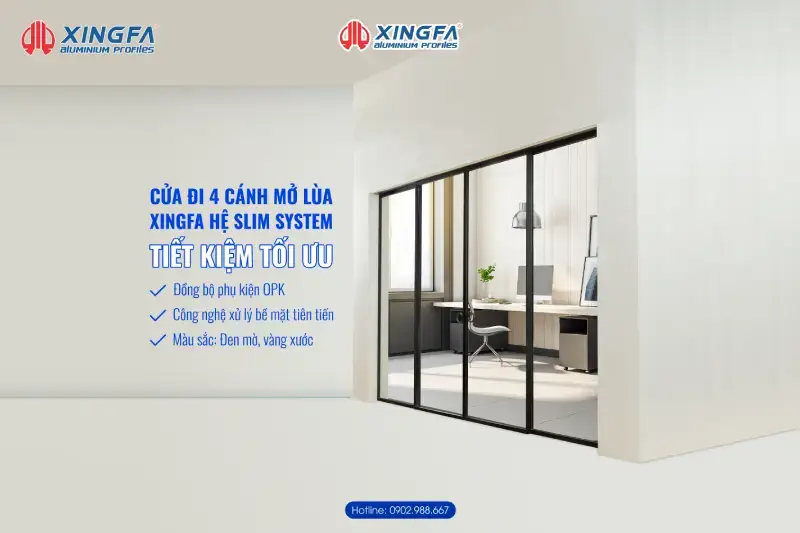 Bí quyết phối màu và chọn vật tư phụ cho nhôm Xingfa xám