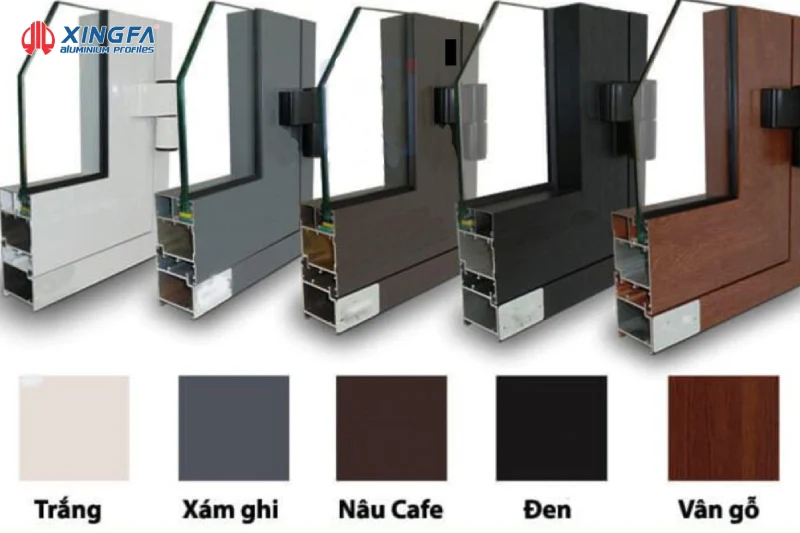 các loại màu cửa nhôm xingfa