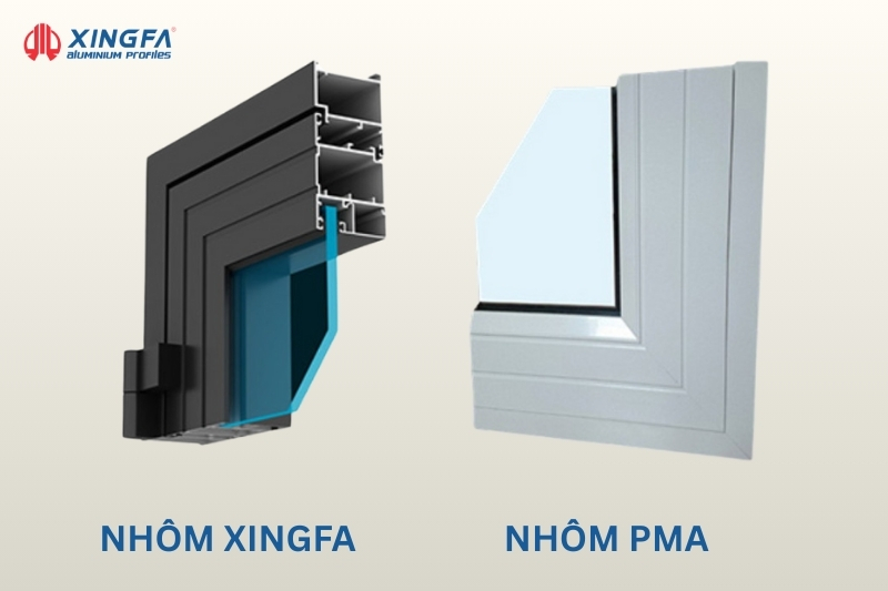 So Sánh Nhôm PMA Và Xingfa