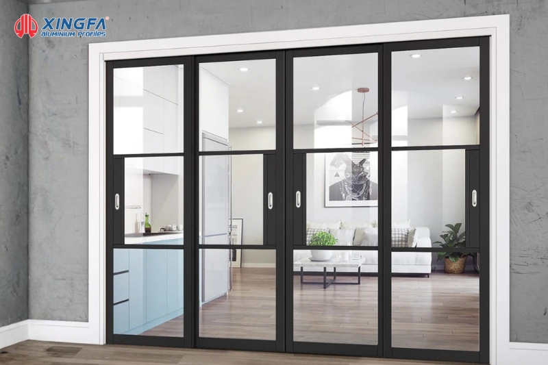 Cửa nhôm Xingfa 4 cánh lùa