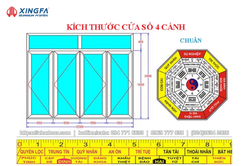 Cửa sổ 4 cánh