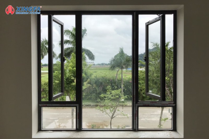 Mẫu cửa nhôm 2 cánh hệ 55