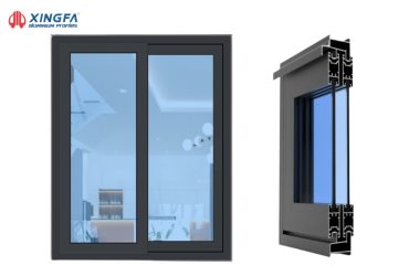 Mặt cắt cửa lùa Xingfa hệ 55: Thông số và Bản vẽ kỹ thuật chi tiết