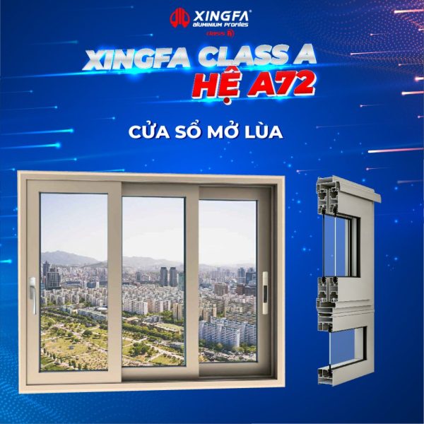 CLASS A HỆ A72 – CỬA SỔ MỞ TRƯỢT